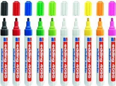 Edding 4095 Permanent Marker Set, 10 Stück, Mehrfarbig, Strichbreite 2 mm bis 3 mm - Bild 1