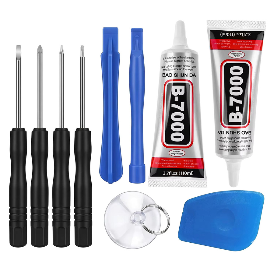 LOOLIFL 8in1 B7000 Reparaturkleber Set mit Multifunktions-Demontage Werkzeug für Handy-Displays und Glas - Bild 7