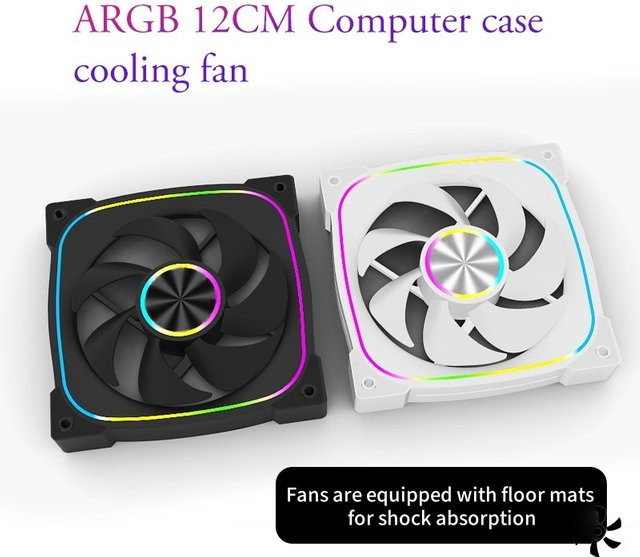 CX FUTRUE Gehäuselüfter mit ARGB-Beleuchtung in Schwarz, 120mm PWM Lüfter für deinen PC-Build - Bild 1
