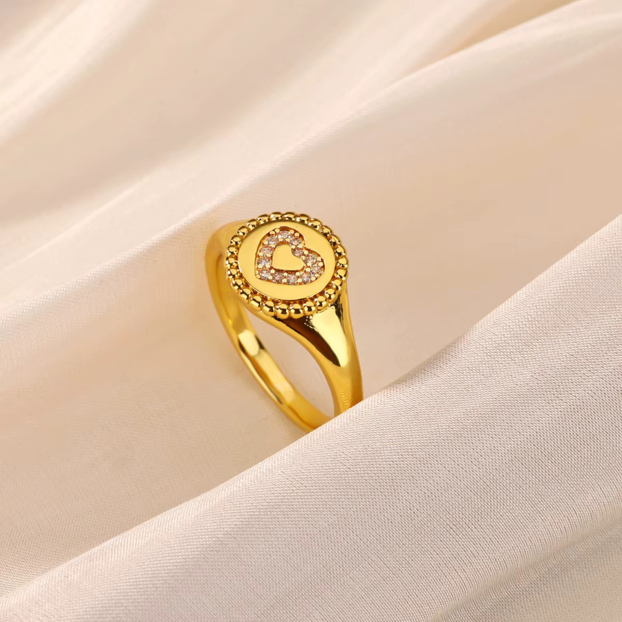 HPTOTMG Ring, 18 Karat vergoldet, Zirkonia, Damen - Bild 1