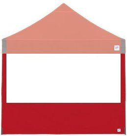 E-ZUP Pavillon Seitenwand ECLIPSE mit Sichtfenster in Rot, Breite: 300 cm - Bild 1