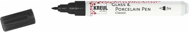 KREUL Glass & Porcelain Pen Classic Kontur-Schwarz mit feiner Spitze - Bild 1