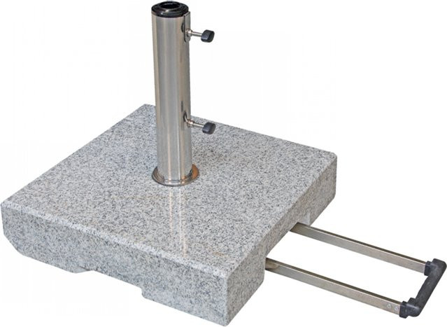 Doppler Granitsockel Active Trolley aus Granit und Edelstahl in Granitgrau mit Rollen, 30 kg - Bild 1