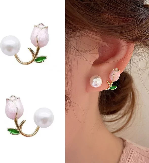 Huitan Fresh Ohrstecker, Roségold, Perle, Damen - Bild 1