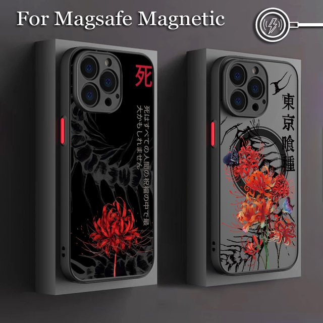 Potdemiel Tokyo Ghoul Anime Handyhülle mit matter magnetischer Rückseite in Schwarz für iPhone 11 bis iPhone 17 Pro Max - Bild 1
