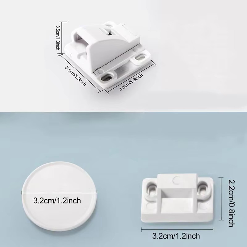 Two Dads Magnetische Kindersicherung Set, 5 Stück unsichtbare Baby-Sicherheitsschlösser für Schubladen und Schranktüren, Farbe: Weiß, Magnetischer Abstand: 4 cm - Bild 3