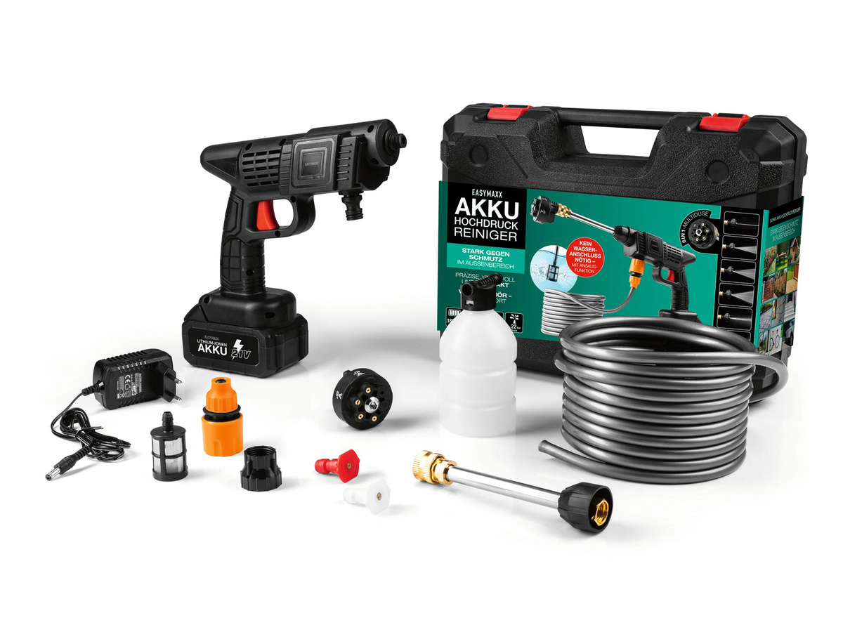EASYMAXX Akku-Hochdruckreiniger 21 V schwarz - Bild 3