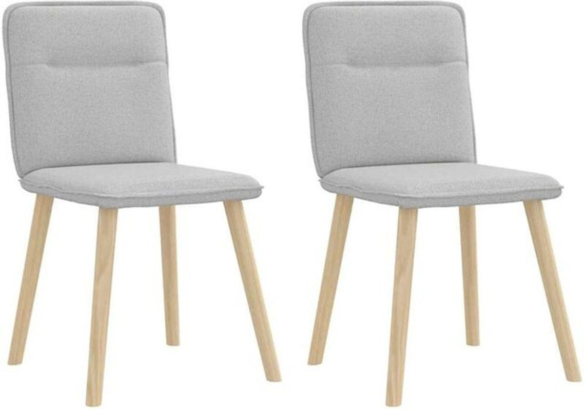 Set aus 2 Polsterstühlen im skandinavischen Design von vidaxl, grau, Stoff und Metall - Bild 1