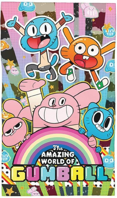 Ka Chen Muxi Gumball Cartoon Handtuch aus Baumwolle, schnelltrocknend und atmungsaktiv, B: 30 cm, H: 60 cm - Bild 1
