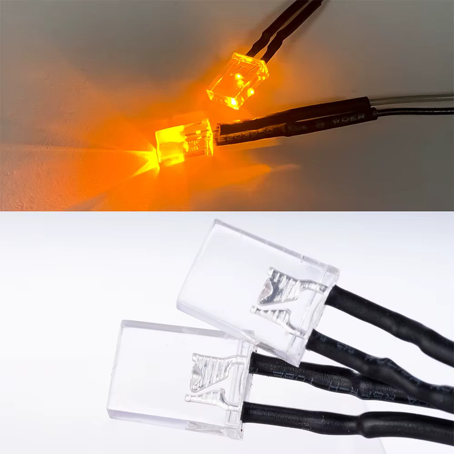 TRINOOD Fußpedal-Blinkerleuchte, 1 Paar, LED-Lampe, 3 V, 3 Farben - Bild 3