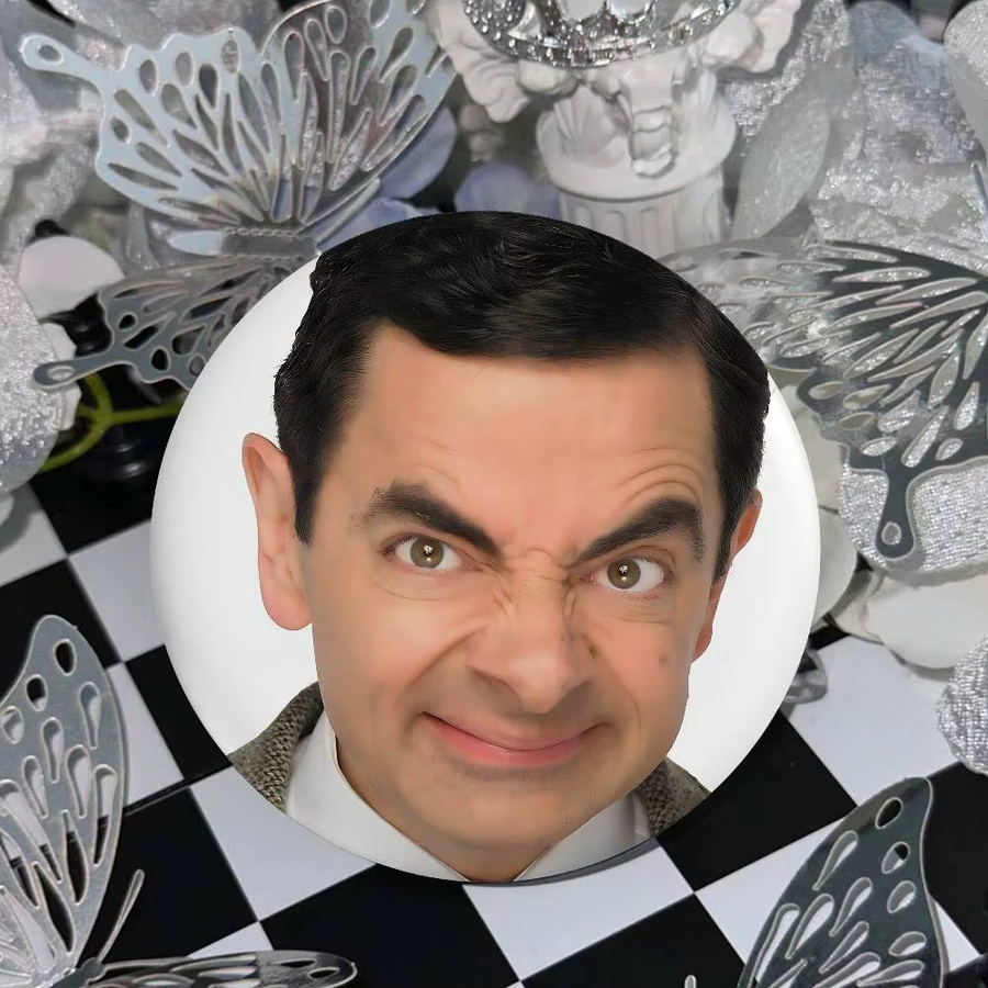 52TOYS Brosche, Mr. Bean T Abzeichen, Weißblech, Metall - Bild 6