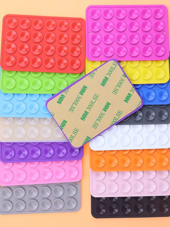 2er-Set Silikon Handyhalterung mit starkem Saugnap und Anti-Rutsch-Grip in Lila und Multicolour - Bild 3