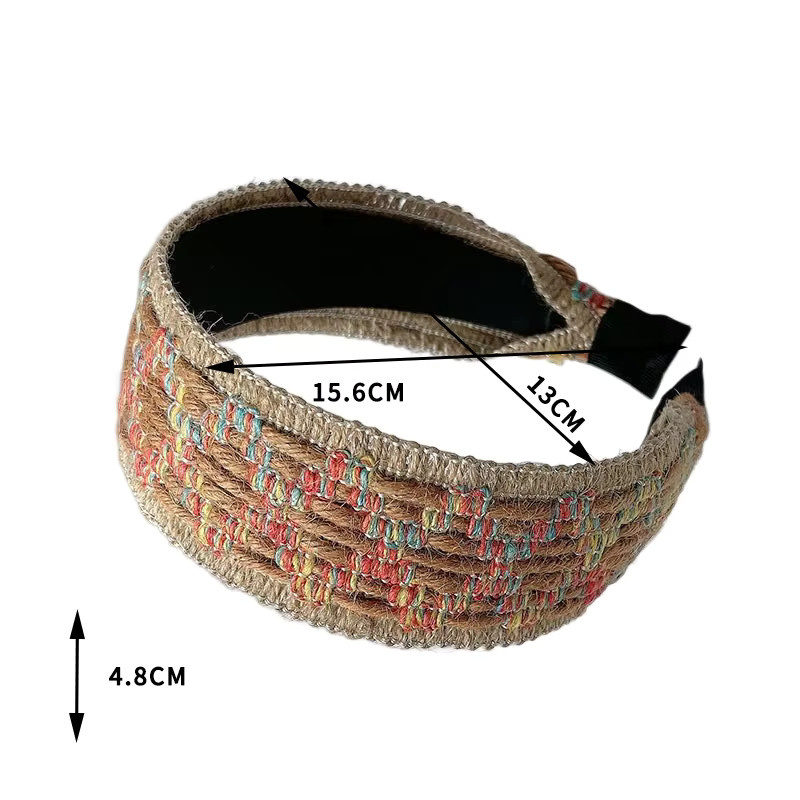 Haarreifen Hanf gestrickt, bunte Farben, Damen - Bild 2