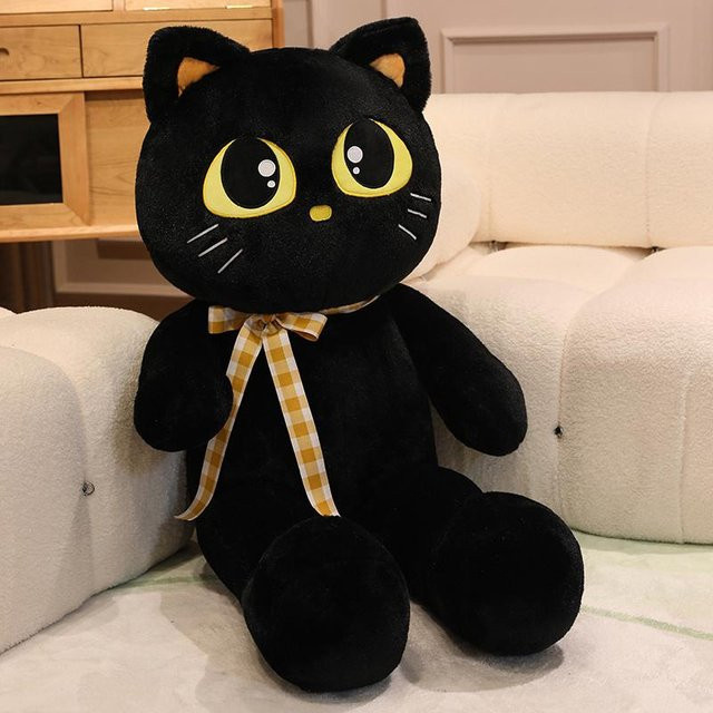 Yiran toy Katzen-Stofftier, Plüschpuppe, Schwarz, 60cm - Bild 1
