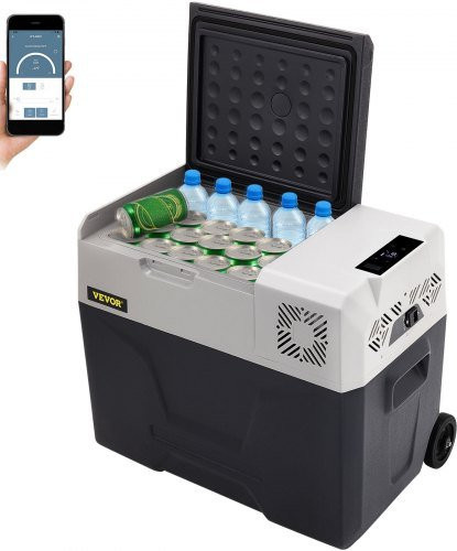VEVOR Kompressor-Kühlbox 40 L mit App-Steuerung, tragbarer Auto-Kühlschrank und Gefrierfunktion für Camping, Wohnmobil und Boot, 12/24 V DC und 100-240 V AC - Bild 1