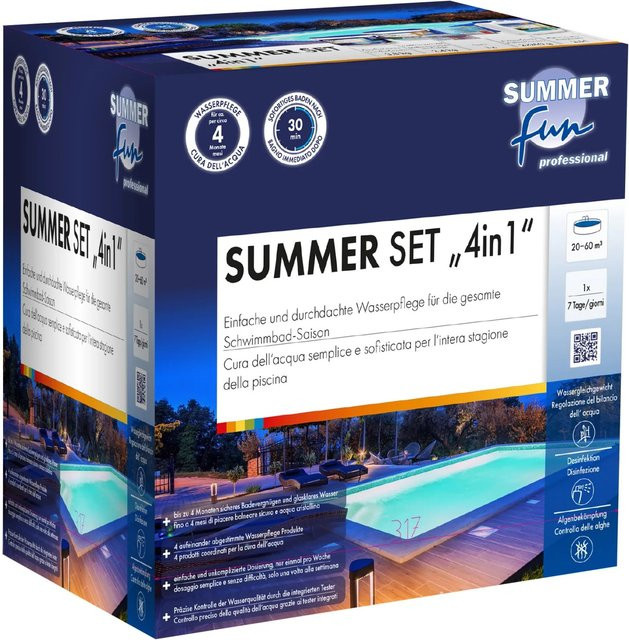 Summer Fun Professional Summer Set 4 in 1 Pool Desinfektion Granulat für pH-Wert und freies Chlor - Bild 1