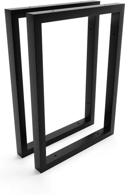HEVVA Waschtischhalterung REUSS 2er Set Schwarz Matt, Tiefe: 30 cm - Bild 1