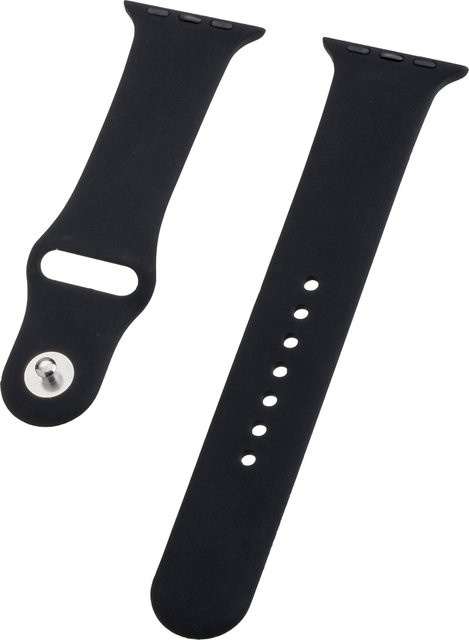Uhrenarmband Silikon, Schwarz, Unisex, für Apple Watch 41/40/38mm - Bild 1