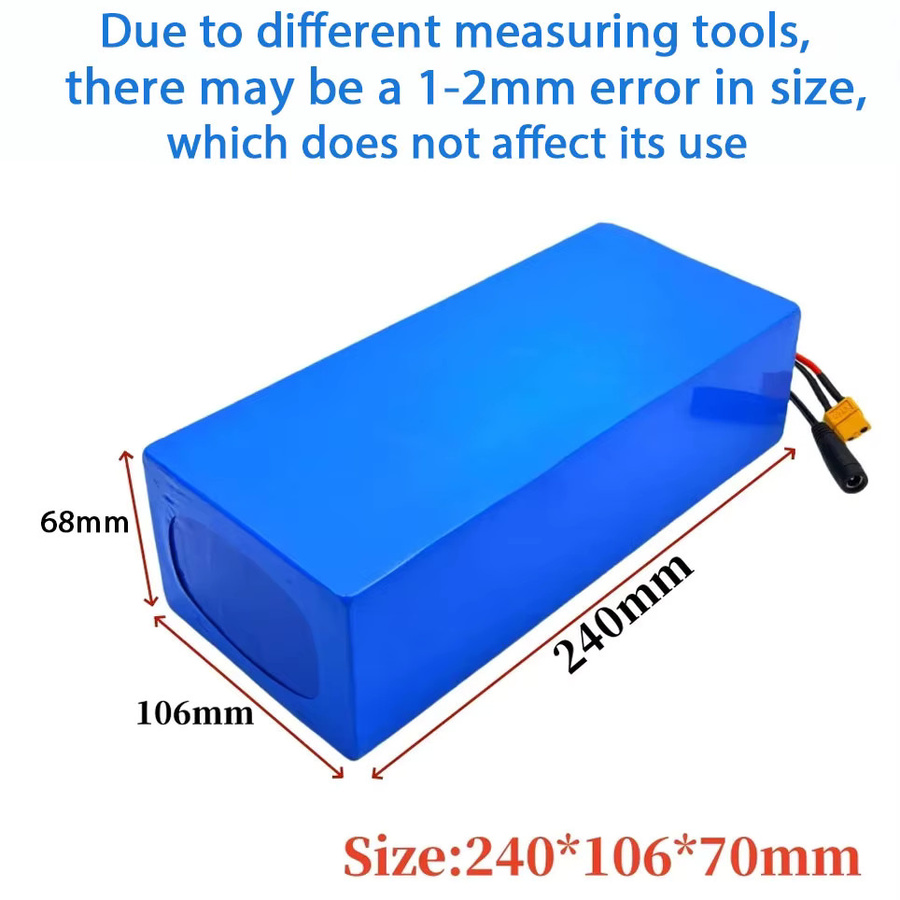 Ddadache 100 Ah Lithium-Ionen-Akkupack 48 V mit intelligentem BMS in Blau für 1500 W Elektromaschinen - Bild 3