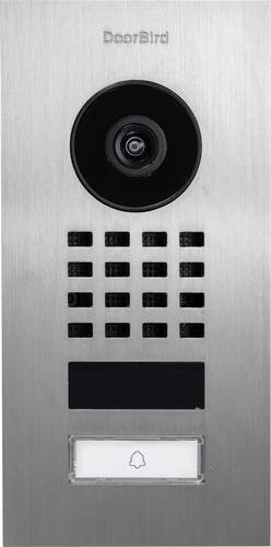 DoorBird D1101V IP-Video-Türsprechanlage Unterputz mit WLAN und LAN, Außeneinheit aus Edelstahl V4A in Silber gebürstet - Bild 1