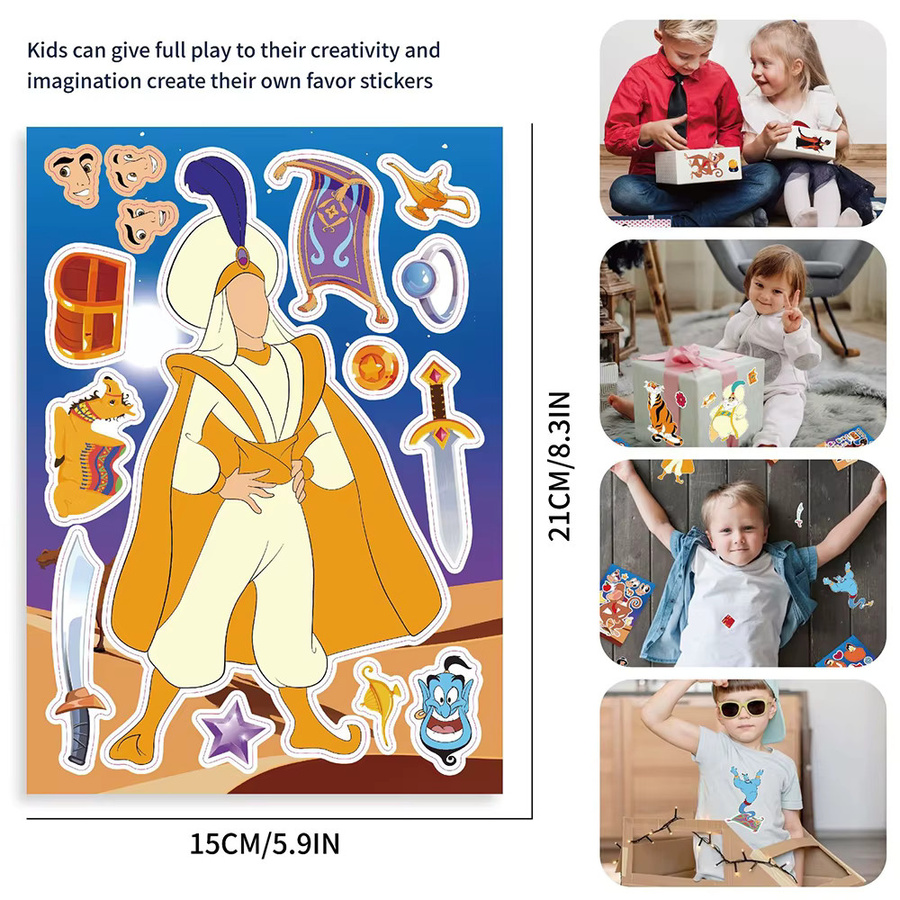 Disney Aladdin Prinzessin Jasmin, Puzzle-Aufkleber, Lernspielzeug - Bild 5
