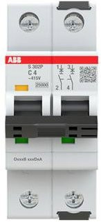 ABB S302P-C4 Leitungsschutzschalter 4A 415V weiß - Bild 1