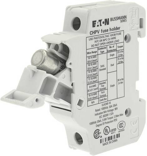 Eaton CHPV1IU Sicherungshalter 1-phasig, 1-polig, 32A, 1000V, weiß, 12 Stück - Bild 1