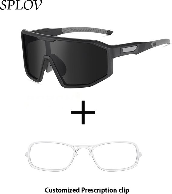 SPLOV Sport-Sonnenbrille, Herren, Vollrand, Schwarz, Kunststoff - Bild 1