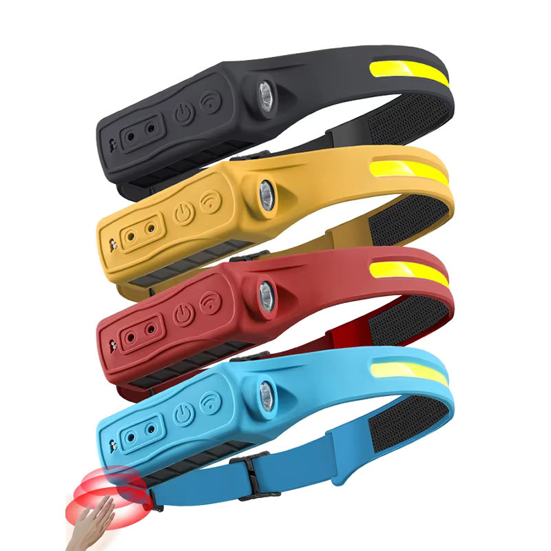 KDULIT Wiederaufladbare LED Stirnlampe mit Bewegungsmelder, 350 Lumen, IP65 wasserdicht, COB-Scheinwerfer für Outdoor, Camping und Radfahren - Bild 6