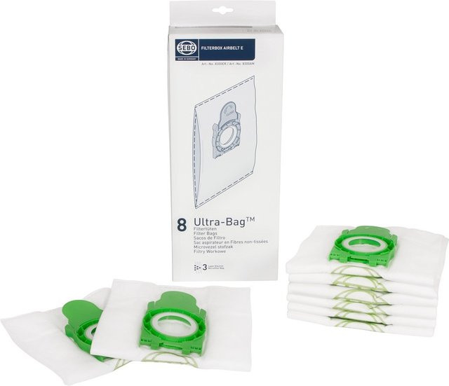 Sebo Ultra-Bags Staubsaugerbeutel mit Filter-Box für E-Geräte, Weiß - Bild 1