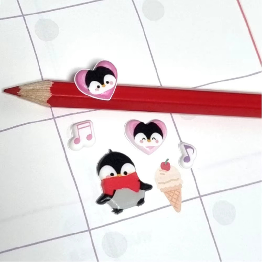 BONITO 3D Puffy Aufkleber Schneeflocke Pinguin Multicolor für Scrapbooking und Journaling - Bild 3