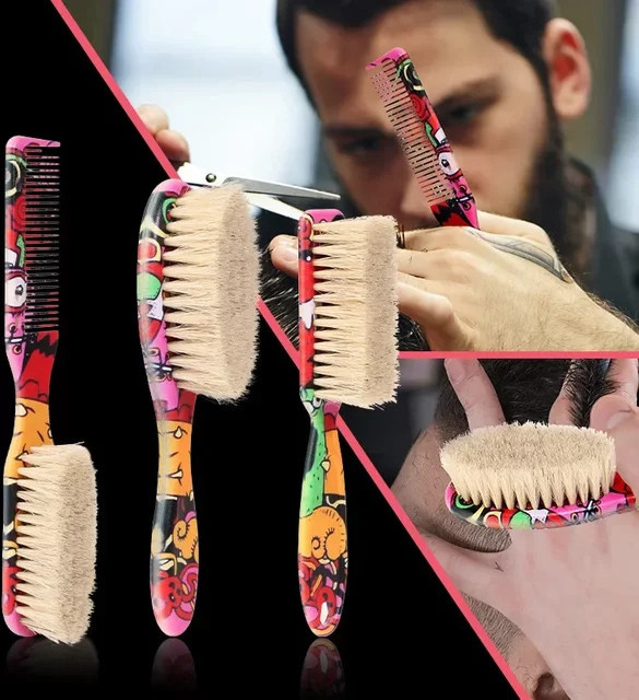 Untior Barber Haarreinigungspinsel für Herren, Pferdehaar-Borsten - Bild 1