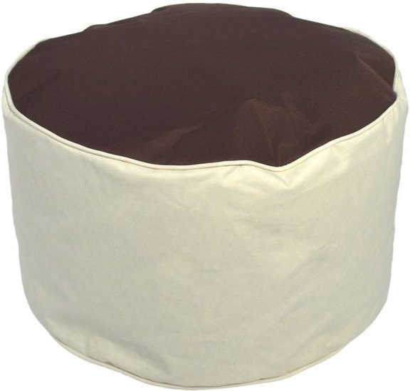 Outdoorfähiger Hocker BICO in Dunkelbraun mit puristischem Design aus Polyester und Styropor - Bild 1