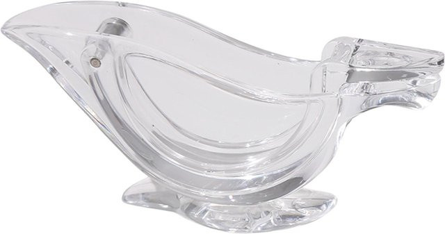 Manuelle Zitronenpresse aus Acryl von CosyHome in Weiß und Transparent mit ergonomischem Griff für Orangen und Limetten - Bild 1