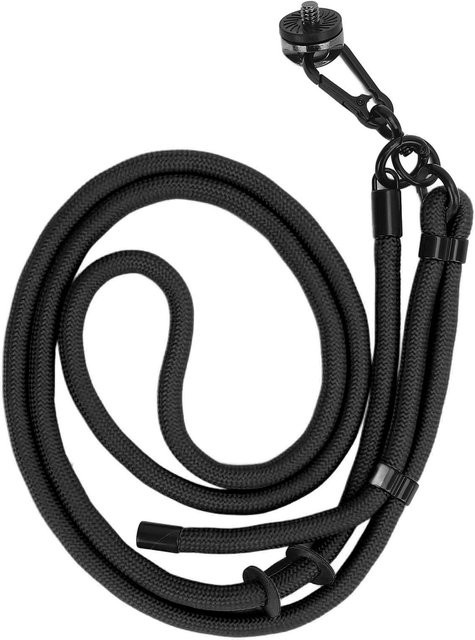 Koogeelife Action Kamera Lanyard mit Schnellverschluss und 1/4 Zoll Gewinde, verstellbares Anti-Verlust Seil für Pocket 3, Action 5 und One X4, Schwarz - Bild 1