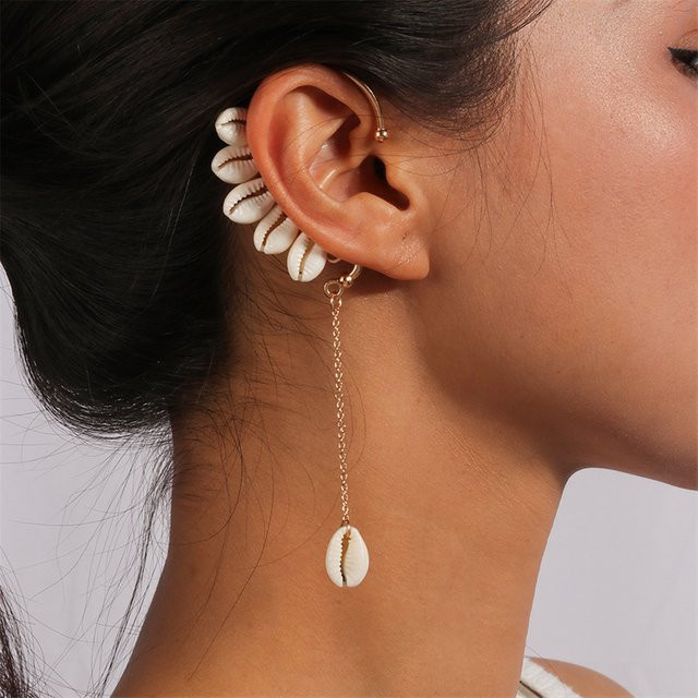 Tenande Ohrringe Conch Shell Clip, Gold, Damen, Ohrmanschette - Bild 1