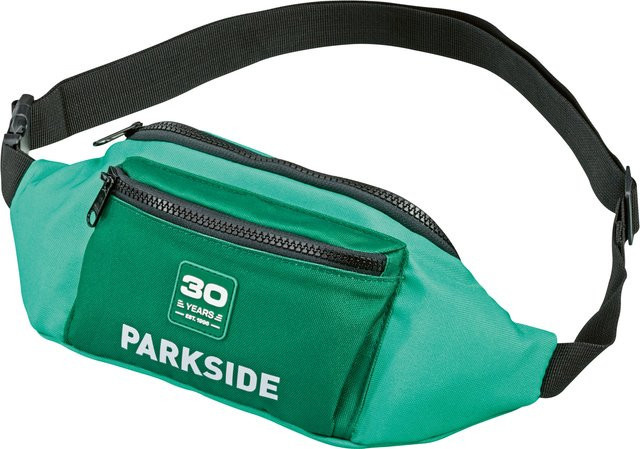 Parkside Bauchtasche Fan Edition mit Reisverschluss in Schwarz und Grün - Bild 1