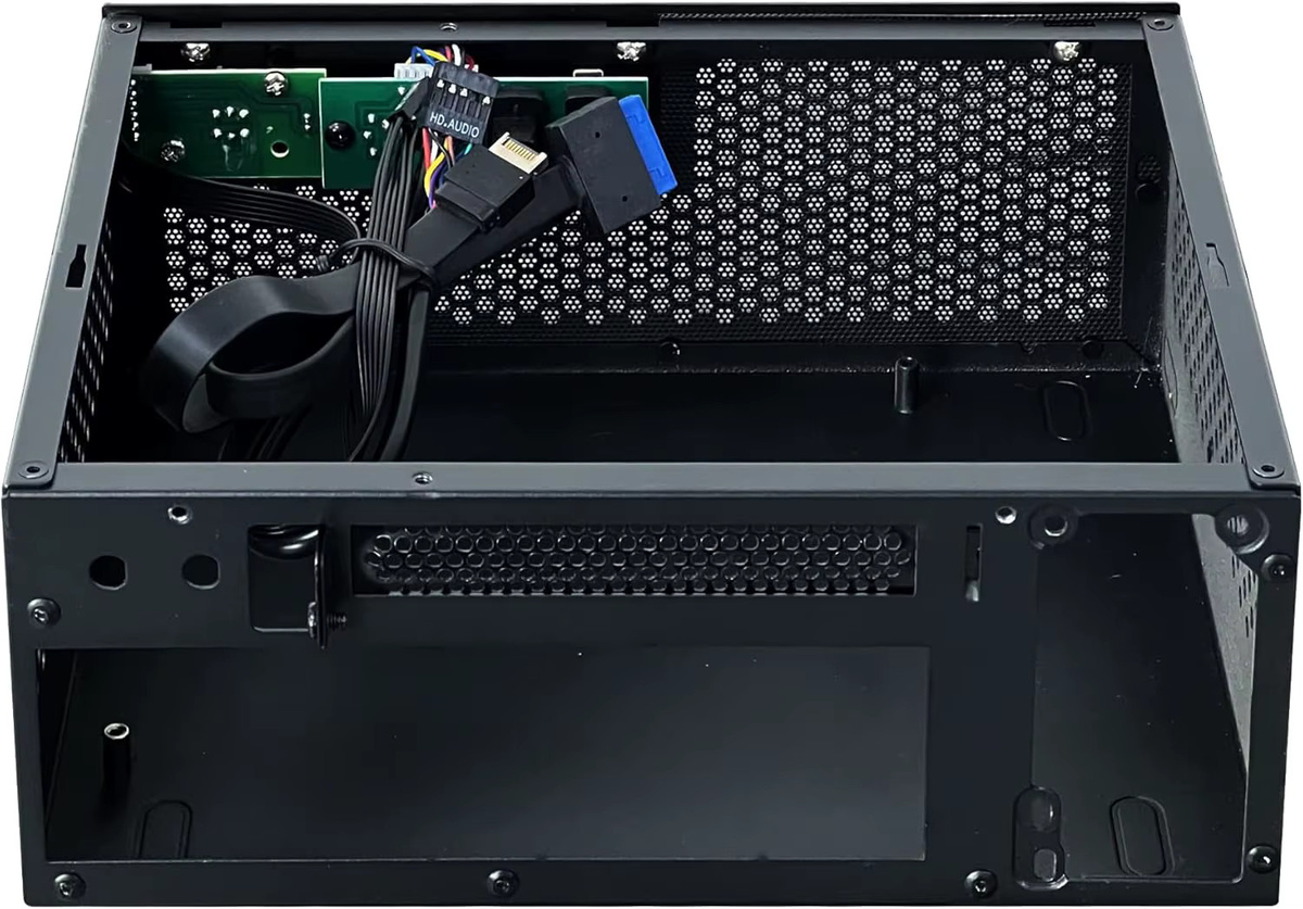 TFDP Mini-ITX Computergehäuse in Schwarz mit USB-C und USB 3.0 für Flex-Netzteile - Bild 4