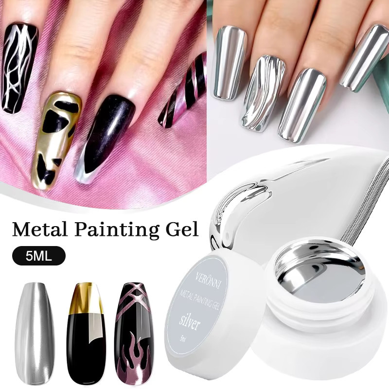 VERONNI Metallic-Nagellack, 5 ml, Gold, Silber, Roségold - Bild 2