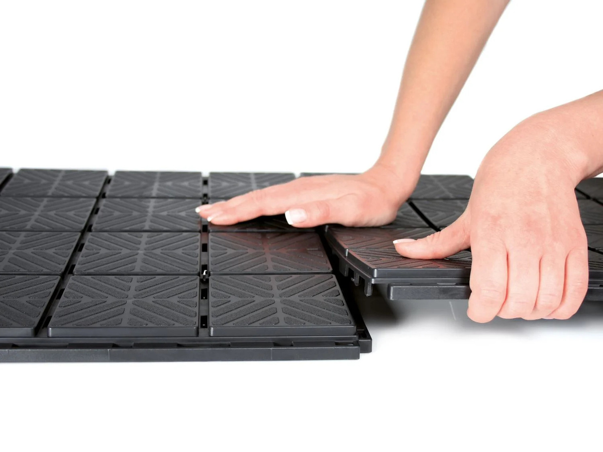 Prosperplast Beetplatten Easy Square Bodenplatten mit Klicksystem, rutschfest, 40 x 40 cm - Bild 3