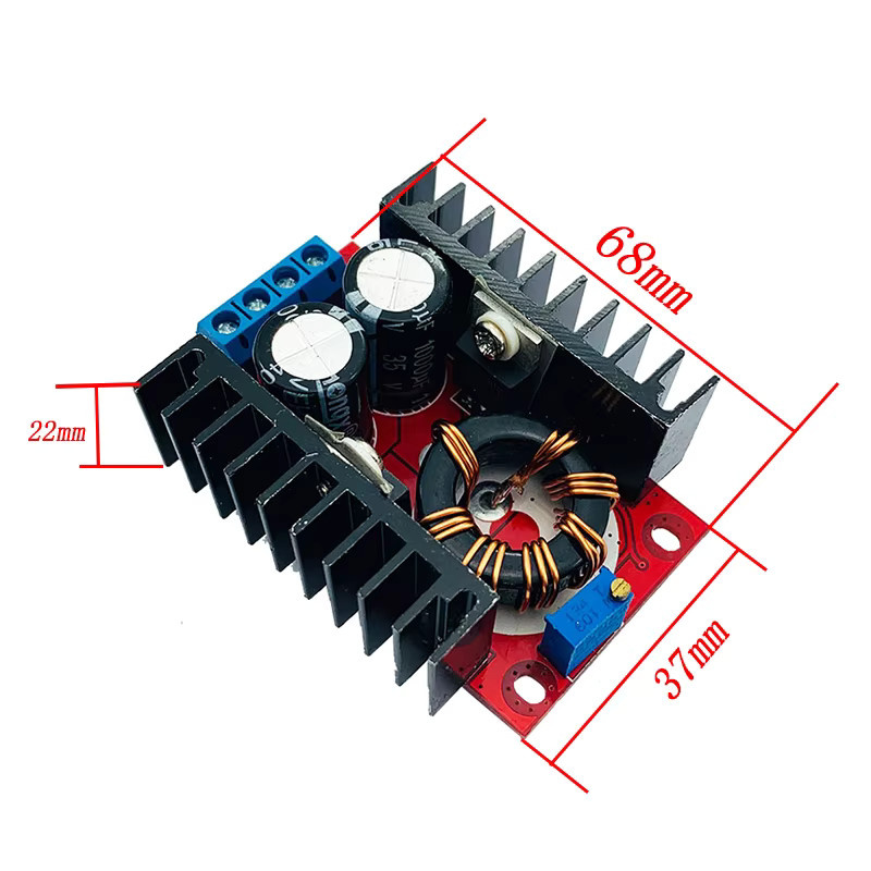 Si Tai&SH Gleichstrom Leistungsmodul mit Digital Voltmeter und Ampere Meter Dual Display, Aufwärts- und Abwärtswandler, 0-100V, 10A, 300W/150W - Bild 3