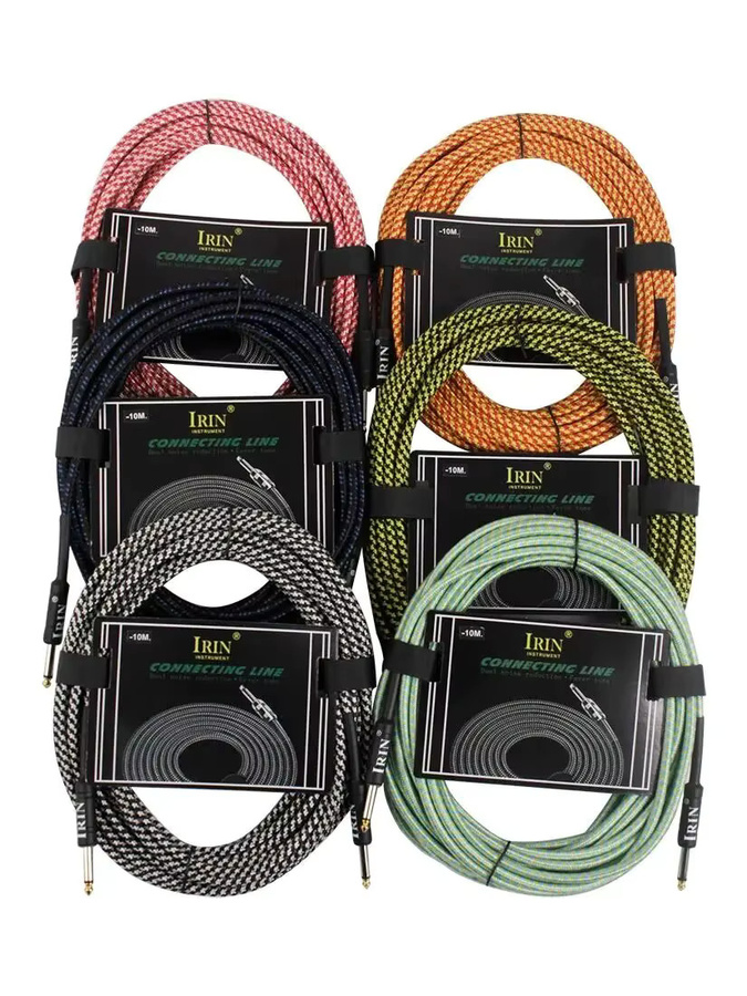 Irin Audio-Kabel mit 6,5mm Stecker für E-Gitarre und Bass in Schwarz, Weiß oder Multicolour - Bild 4