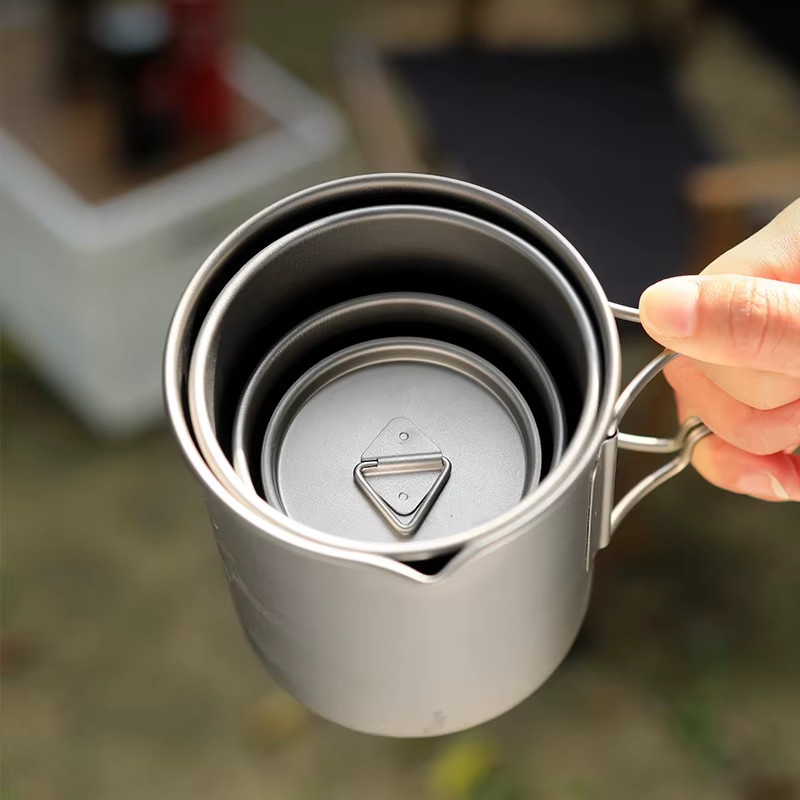 Tiartisan Titan faltbare Kaffeetasse mit Deckel, Silber, 750 ml - Bild 2