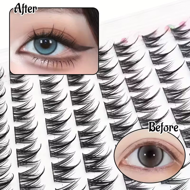 LIMEIKAI Wimpern-Cluster, 100 Stück, natürlich, 12mm - Bild 3