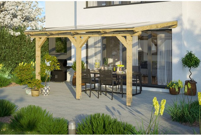 SKANHOLZ Terrassenüberdachung Andria aus Holz mit Polycarbonat-Dach in Beige, B: 434 cm, T: 300 cm - Bild 1