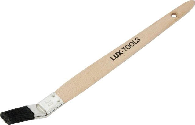 LUX-TOOLS Plattpinsel Gebogen aus Holz mit rutschfestem Griff, 25 mm - Bild 1