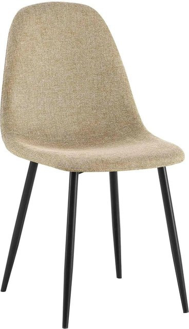 DELUKE Esszimmerstuhl LISEN in Taupe mit Stoffbezug und Metallgestell, B/T/H: 44 x 51 x 88 cm - Bild 1