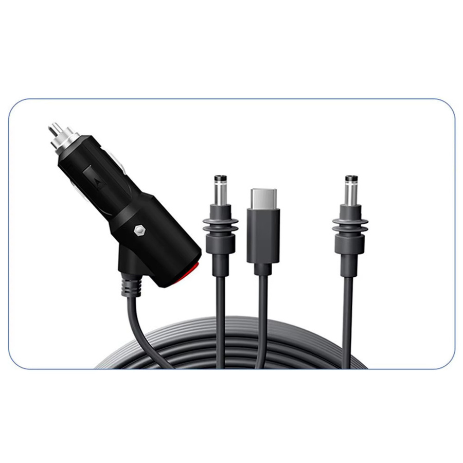 SZKOSTON 3 in 1 DC Auto Power Kabel mit Schalter Typ-C zu Mini DC für Starlink Mini, 12V Zigarettenanzüger Stecker, Schwarz - Bild 5