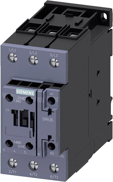 Siemens SIRIUS Schütz 3RT2037-1AP00 in Grau mit 3 Schließern, 30kW, 65A und 230 V/AC - Bild 2