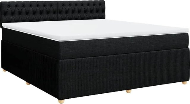 vidaXL Boxspringbett mit Matratze Schwarz B/T/H: 180 x 200 x 100,5 cm - Bild 1